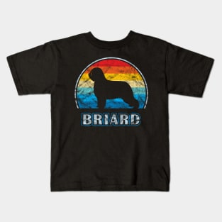 Briard Vintage Design Dog Kids T-Shirt